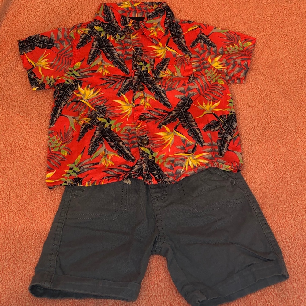 2 Piece Hawaiian Outfit